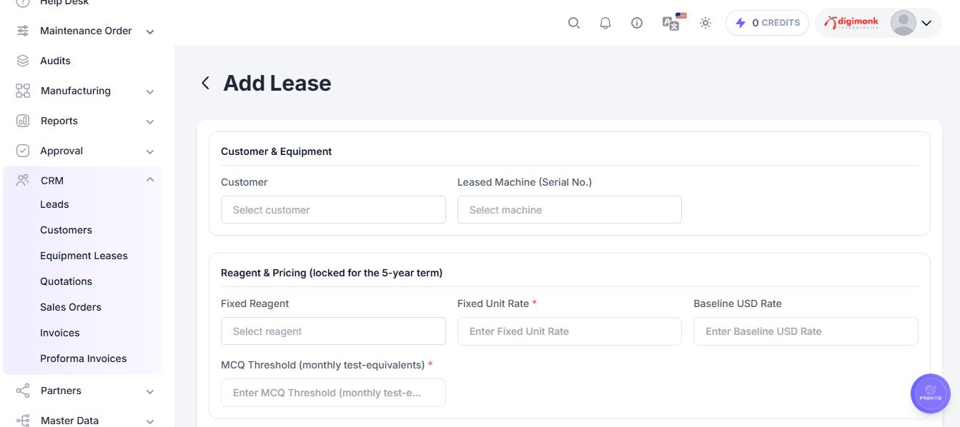 Add Lease Form