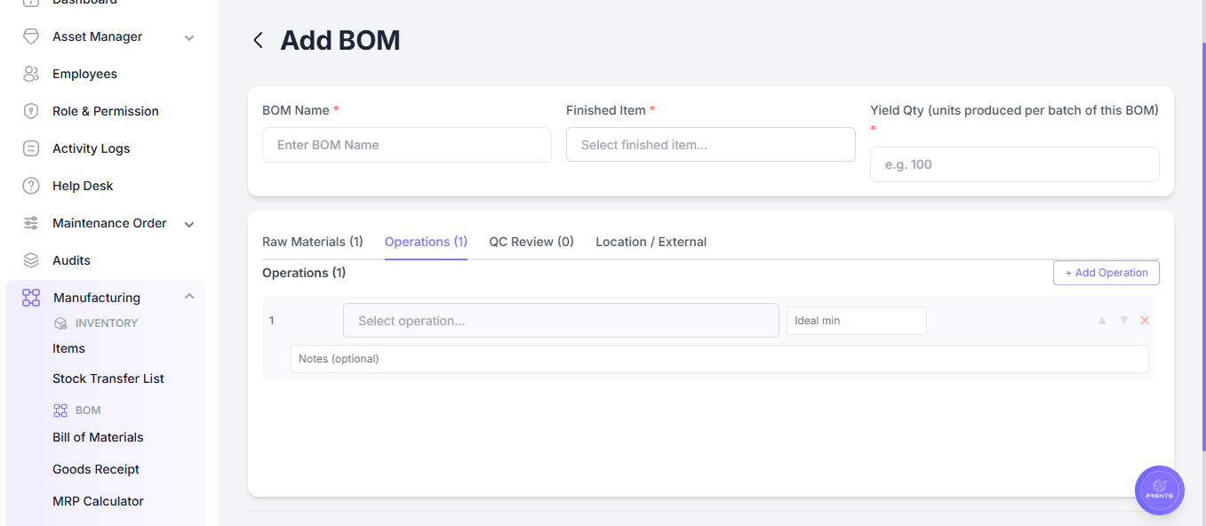 BOM Operations