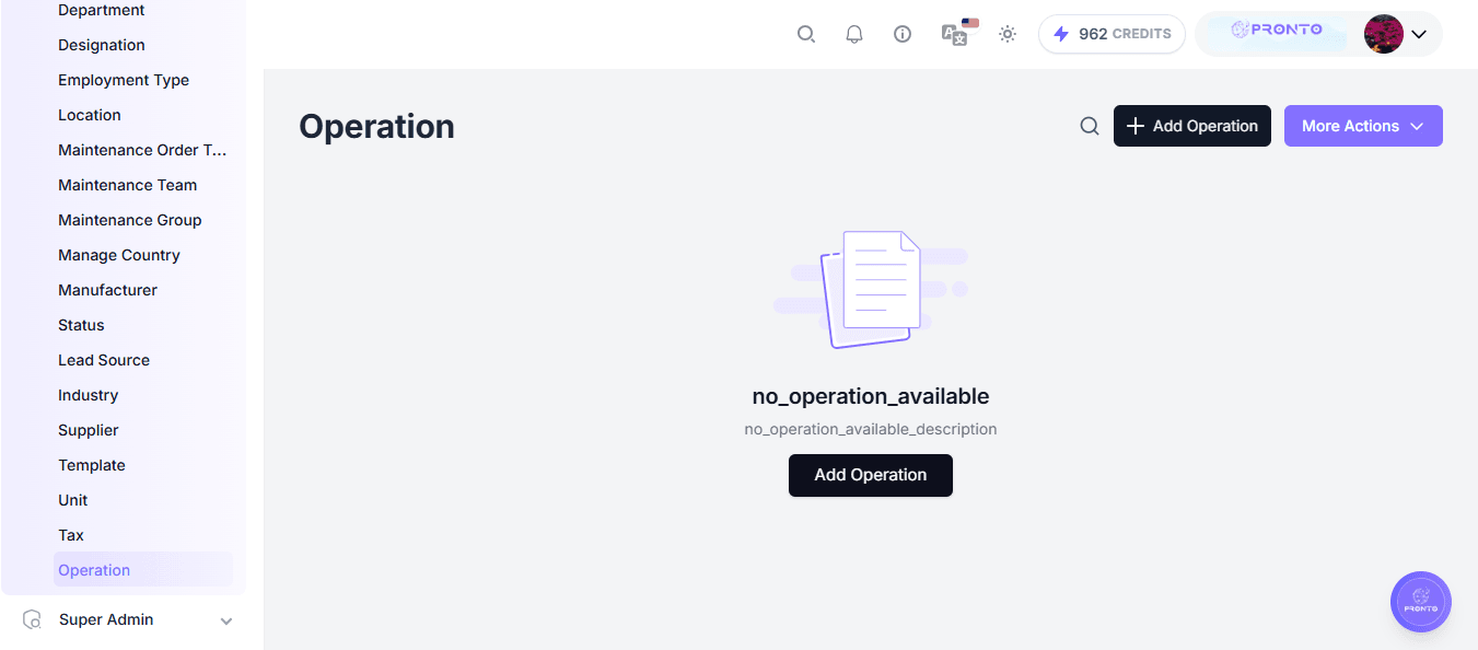 Operation Page