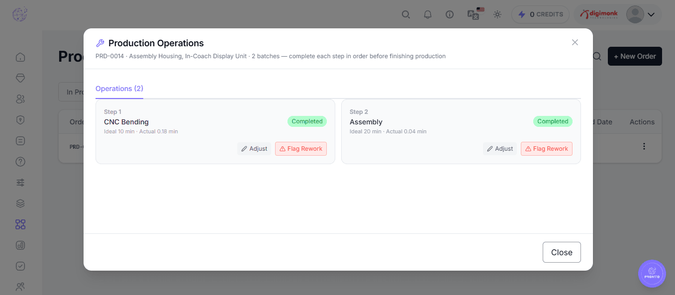 Production Order Operations